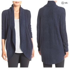 Women's Navy Open Front Cardigan Sweater